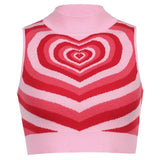 Sweaters 2020 Autumn Retro Knit Tops Skulls Pullovers V Neck Blue Knitwear Loose Casual Tank crop Top Women