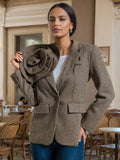 Temperament Elegant Style Design Suit Suit 2025 New Three-Dimensional Flower Brooch Loose Thin Suit Jacket Female