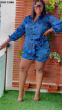 Print Two Piece Set Women Tracksuit Summer Clothes African Dresses for Women Casual Party Shirt Tops Shorts Pants Suits Outfits 1028-0-Outfit