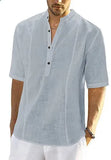 Slim Fit Comfort Casual Linen Half Sleeve
