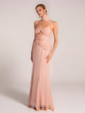 New Women's Sexy Hollow Corset Dress Temperament Mesh Fishtail Dress