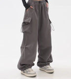 Vintage Baggy Parachute Cargo Pants-Outfit