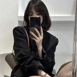 Fongt Spring And Autumn Black Small Suit Jacket Female Korean Version Of The British Wind Web Red Design Sense Of Women's Suit Women's Temperament-Outfit