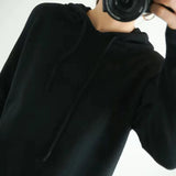 Candy Colors Hooded Sweaters Women's Casual Loose Green Solid Knitted Jumper Oversized Bottoming Pullover Blue Knitwear