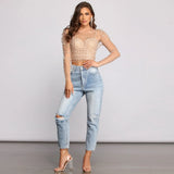 Fongt Summer Explosion Of Women's Hot Diamond Bubble Beads Foam Sleeve Mesh Yarn