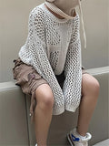 sleeve crochet knit top with cross