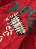 Oversized Embroidery Knit Cardigan-Outfit