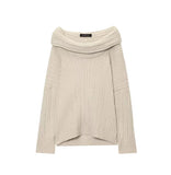 Fongt Lazy Shoulder Shoulder Knit Shirt Sweater