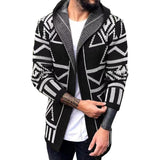 Fongt Men's Autumn And Winter Cardigan Sweater Mid-Long Knitted Jacket