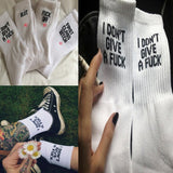 Fongt Style Letter Knit Tube Socks, Fashion And Versatile Men's And Women's Socks-Outfit