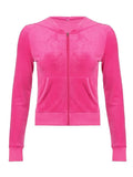Velvet Zip Up Hoodie-Outfit