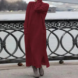 Loose Oversized Knit Brushed Hoody