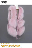Fur Vest coat women's Lapel sleeveless buckle Slim Fit Teddy coat 2023 high street plush fur one piece