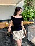 Fongt Xixi 13 Lines 2025 Spring New High-Rise Half-Body Skirt A-Word Ass Short Skirt 85167