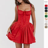 Fongt Spring Summer New Sexy Women's Lace To Receive Belt Sling Small Skirt Women
