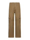 Pocket Detail Straight Cargo Jeans-Outfit
