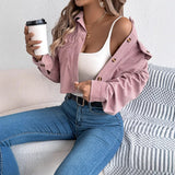 2025 Leisure Pocket Long-Sleeved Wick Short Jacket Jacket Women's