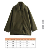 Fongt Women's Autumn New Fashion Asymmetric Blending Short Loose Coat Coat