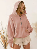 Winter Y2k Zip Up Hoodie Women Korean Long Sleeve Tops Pullover Thick Warm Casual Loose Oversized Sweatshirt for Women-Outfit