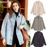 Fongt ZA Women's Urban Casual Wash Denim Jacket Jacket