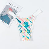 Silk Scarless Thong Women's New Printing Low-Waist Sexy T-Pants Hot Seduction Yoga Invisible Pants