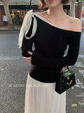 Fongt Special Price Does Not Return] Xixi Elegant Temperament Collar Tie With Thin Knitted Shirt Top Female 89492