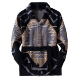 Fongt Men's Vintage Heavy-Industrial Knitted Jersey Thick Medium-Long Cardigan Sweater Jacket