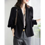 Fongt Autumn Japan And South Korea New Leisure Long-Sleeved Coat Women's Korean Version Of The Suit Top Jacket Loose Short Windbreaker