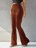 New Women's Fashion Sexy Solid Color High Waist Gold Velvet Pit-Outfit