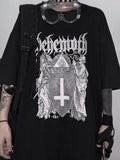 Men's Gothic Ancient Cross Graphic Tee-Outfit