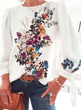 Autumn 2023 Ebaywish Light Mature Round Collar Straight Blouse-Outfit