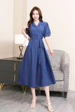 Net Color Short-Sleeved Shirt Skirt-Outfit