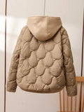 Fake Two Knitted Splicing Down Jacket Female 2024 Winter New Korean Version Fashion High-End Hooded White Duck Down Coat-Outfit