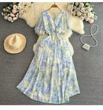 Fongt New Seaside Holiday Dress Women Spring And Autumn 2025 New Sexy V Receive Lanky Models
