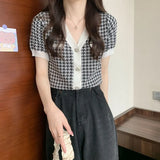 Fongt French Summer T-Shirt Women V Collar Temperament Short-Sleeved Small Short-Term Repair Cloth Wear Clothes In The