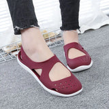 Sandals Slip On Flat Summer Sandals Female Casual Jelly Shoes Hollow Out Mesh Beach Sandals Mesh Sandales Femme