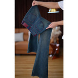 Fongt High-Waisted Micro-Tight Jeans Women's Spring And Autumn Pear-Shaped Body Narrow Version Of Slim Elastic Showing Thin Straight Trousers