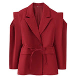 Fongt Explosion Women's Waistband Bandwidth Shoulder-To-Shoulder Suit Jacket
