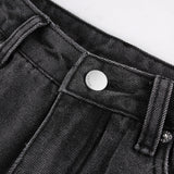 High-rise Loose-fitting Wide-leg Jeans-Outfit
