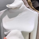 Fongt Soft-Sleeved Turtleneck Sweater Female Jacket In The 2024 Autumn And Winter Pile Collar Knitted Bottom Shirt