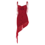 Fongt Summer Women's Solid Color Slim High Waist Fashion Sling Sexy Backless Dress-Outfit