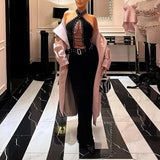 Fongt Autumn 2024 New Women's Clothing Temperament Repair Chicken Eye Strapped Sexy