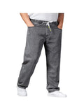 Big Size Autumn Big Leg Jeans Straight Leg Loose Pants Wide Legs-Outfit