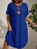 Fongt Women's Clothing 2024 Summer New Short-Sleeved Solid Color