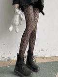 Mesh Spider Web Tights-Outfit