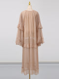 Fongt Niche Dress 2025 Autumn And Winter Perspective Mesh High-End Slim Slim Slim Thin Chiffon Dress Woman