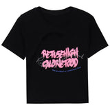 Fongt Girls Hollow Out Short T-Shirt Female Summer 2024 New Design Sense Slim Slim Short-Sleeved Student