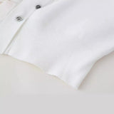 Summer Flower Button V-Collar Loose Knitted Coat 5536067-Outfit