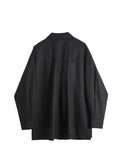 Summer Gothic Blouse Women Black Harajuku Oversize Long Sleeve Single Breasted Loose Punk Streetwear Goth Shirts Female
