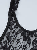 backless vintage lace mini dress with halter